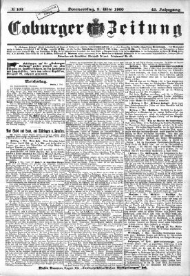 Coburger Zeitung Donnerstag 3. Mai 1900