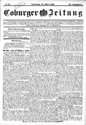 Coburger Zeitung Sonntag 13. Mai 1900