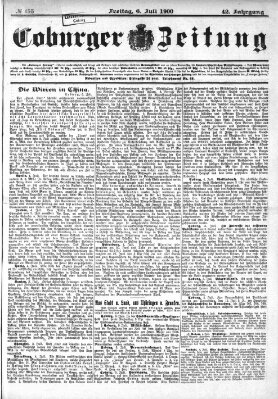 Coburger Zeitung Freitag 6. Juli 1900