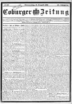 Coburger Zeitung Thursday 16. August 1900