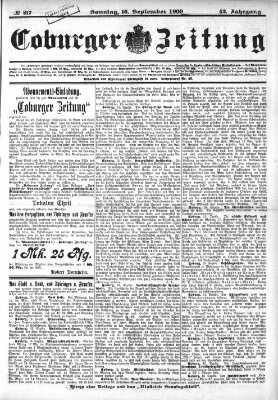 Coburger Zeitung Sonntag 16. September 1900