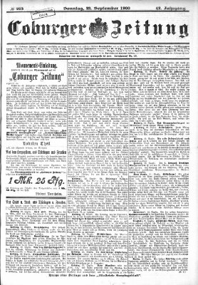 Coburger Zeitung Sonntag 23. September 1900