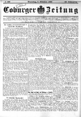 Coburger Zeitung Dienstag 9. Oktober 1900