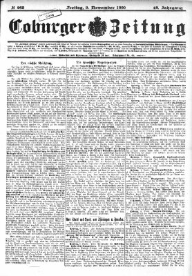 Coburger Zeitung Freitag 9. November 1900