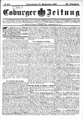 Coburger Zeitung Samstag 24. November 1900