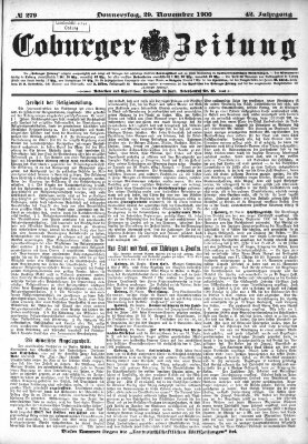 Coburger Zeitung Donnerstag 29. November 1900