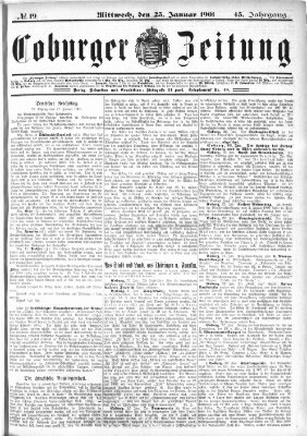 Coburger Zeitung Mittwoch 23. Januar 1901