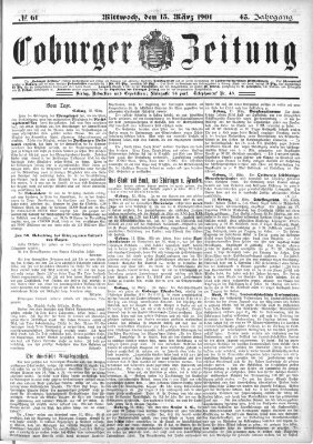 Coburger Zeitung Mittwoch 13. März 1901