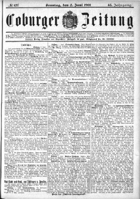 Coburger Zeitung Sonntag 2. Juni 1901