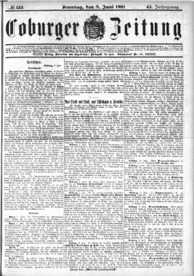 Coburger Zeitung Sonntag 9. Juni 1901