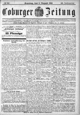 Coburger Zeitung Sonntag 4. August 1901