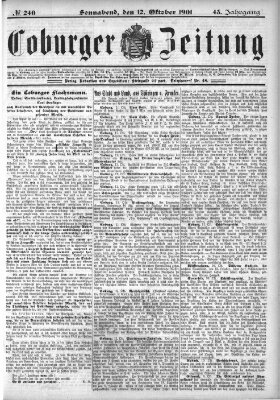 Coburger Zeitung Samstag 12. Oktober 1901