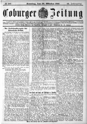 Coburger Zeitung Sonntag 20. Oktober 1901