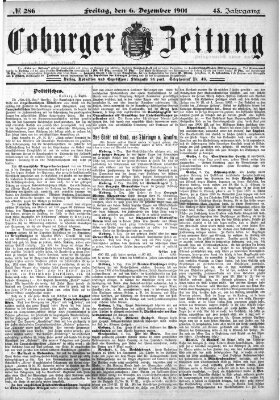 Coburger Zeitung Freitag 6. Dezember 1901