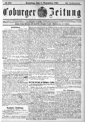 Coburger Zeitung Sonntag 8. Dezember 1901