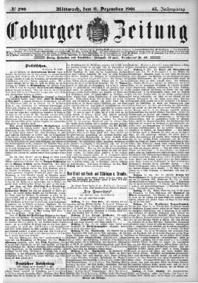 Coburger Zeitung Mittwoch 11. Dezember 1901