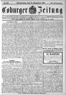 Coburger Zeitung Donnerstag 19. Dezember 1901