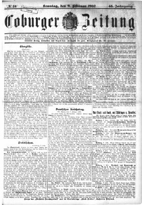 Coburger Zeitung Sonntag 9. Februar 1902