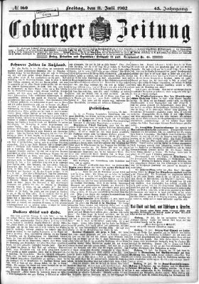 Coburger Zeitung Freitag 11. Juli 1902