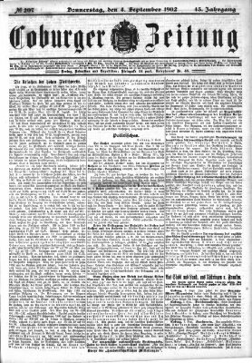 Coburger Zeitung Donnerstag 4. September 1902