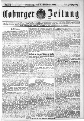 Coburger Zeitung Sonntag 5. Oktober 1902