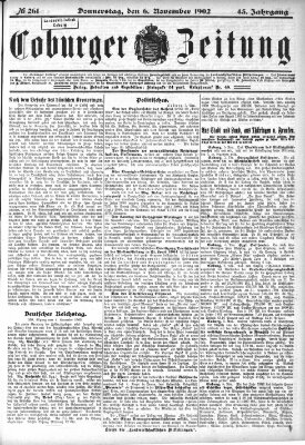 Coburger Zeitung Donnerstag 6. November 1902