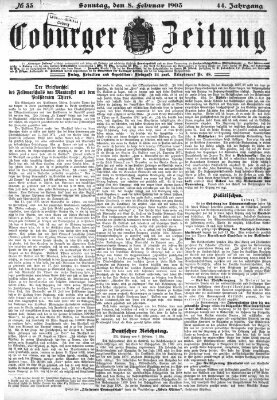 Coburger Zeitung Sonntag 8. Februar 1903