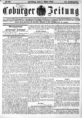 Coburger Zeitung Freitag 1. Mai 1903