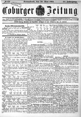 Coburger Zeitung Samstag 30. Mai 1903