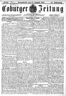 Coburger Zeitung Samstag 15. August 1903