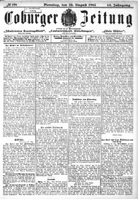 Coburger Zeitung Dienstag 25. August 1903