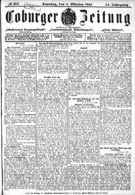 Coburger Zeitung Sonntag 4. Oktober 1903