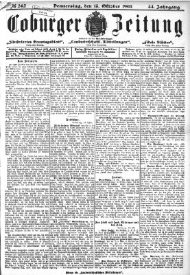 Coburger Zeitung Donnerstag 15. Oktober 1903