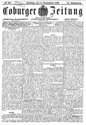 Coburger Zeitung Freitag 6. November 1903