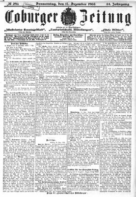 Coburger Zeitung Donnerstag 17. Dezember 1903