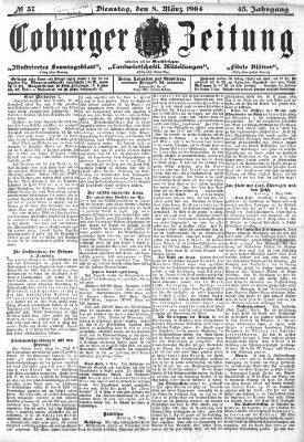 Coburger Zeitung Dienstag 8. März 1904