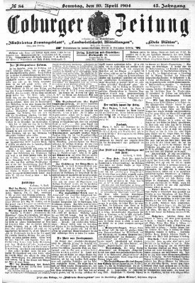 Coburger Zeitung Sonntag 10. April 1904