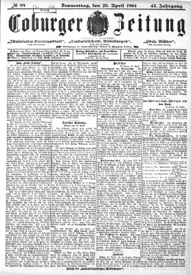 Coburger Zeitung Donnerstag 28. April 1904