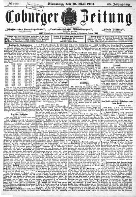 Coburger Zeitung Dienstag 10. Mai 1904