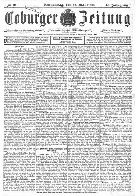 Coburger Zeitung Donnerstag 12. Mai 1904