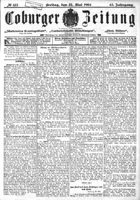 Coburger Zeitung Freitag 27. Mai 1904