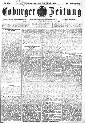 Coburger Zeitung Sonntag 29. Mai 1904