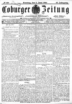Coburger Zeitung Sonntag 5. Juni 1904