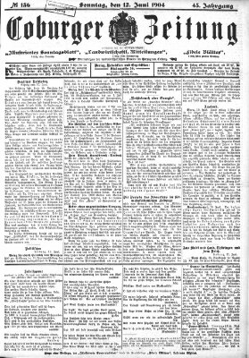 Coburger Zeitung Sonntag 12. Juni 1904