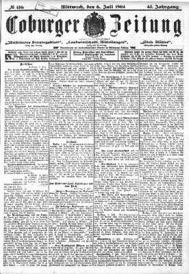 Coburger Zeitung Mittwoch 6. Juli 1904