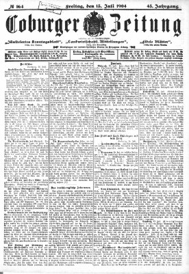 Coburger Zeitung Freitag 15. Juli 1904