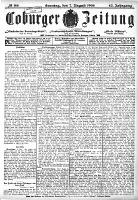 Coburger Zeitung Sonntag 7. August 1904