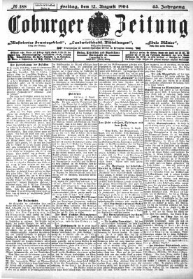 Coburger Zeitung Freitag 12. August 1904