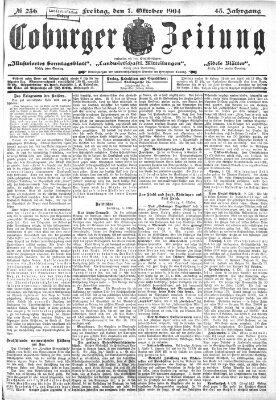 Coburger Zeitung Freitag 7. Oktober 1904