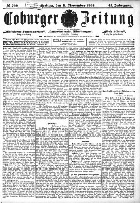 Coburger Zeitung Freitag 11. November 1904